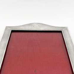 Sterling Silver Rectangular Photo Frame with an Engine Turned Patterned Border