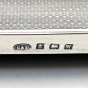 Sterling Silver Rectangular Photo Frame with an Engine Turned Patterned Border