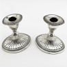 Pair of Victorian Dwarf Size Sterling Silver Candlesticks (1883)