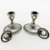 Pair of Victorian Dwarf Size Sterling Silver Candlesticks