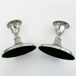 Pair of Victorian Dwarf Size Sterling Silver Candlesticks