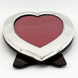 William Comyns Heart Shaped Sterling Silver Photo Frame