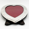 William Comyns Heart Shaped Sterling Silver Photo Frame