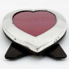 William Comyns Heart Shaped Sterling Silver Photo Frame