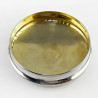 Large Guilloche Enamel and Sterling Silver Dressing Table Jar