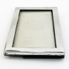 Plain Border Antique Sterling Silver Photo Frame