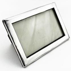 Plain Border Antique Sterling Silver Photo Frame