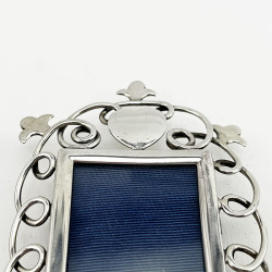 Pretty Rectangular Victorian Sterling Silver Photo Frame