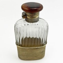 Asprey of London Sterling Silver and Glass Hip Flask (1930)
