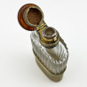 Asprey of London Sterling Silver and Glass Hip Flask