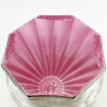 Large Pink Guilloche Enamel and Sterling Silver Dressing Table Jar
