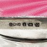 Large Pink Guilloche Enamel and Sterling Silver Dressing Table Jar