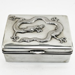 Good Quality Antique Chinese Sterling Silver Cigarette or Trinket Box (c.1900)