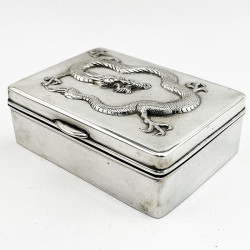 Good Quality Antique Chinese Sterling Silver Cigarette or Trinket Box