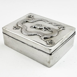 Good Quality Antique Chinese Sterling Silver Cigarette or Trinket Box
