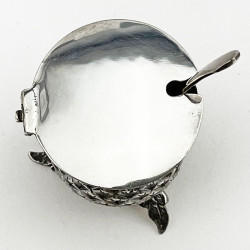 Pretty Sterling Silver Mustard Pot in the Form of a Thistle