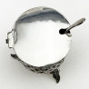 Pretty Sterling Silver Mustard Pot in the Form of a Thistle