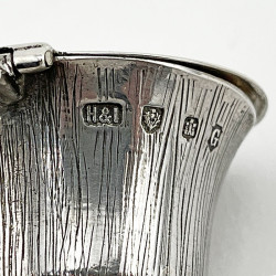 Pretty Sterling Silver Mustard Pot in the Form of a Thistle