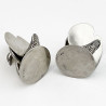 Good Quality Pair of Edwardian Sterling Silver Swan Style Menu Holders