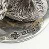 Good Quality Pair of Edwardian Sterling Silver Swan Style Menu Holders