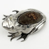 Unusual Edwardian Sterling Silver Frog Pin Cushion