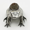 Unusual Edwardian Sterling Silver Frog Pin Cushion