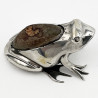 Unusual Edwardian Sterling Silver Frog Pin Cushion
