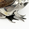 Unusual Edwardian Sterling Silver Frog Pin Cushion