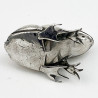 Unusual Edwardian Sterling Silver Frog Pin Cushion