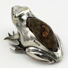Unusual Edwardian Sterling Silver Frog Pin Cushion