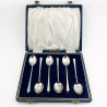 Beautiful Boxed Set of six Coloured Enamel Tea Spoons (1959)