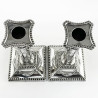 Pair of Classical Style Edwardian Sterling Silver Candlesticks