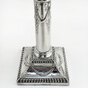 Pair of Classical Style Edwardian Sterling Silver Candlesticks
