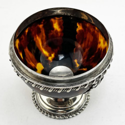 Rare Victorian Tortoiseshell and Sterling Silver Mounted String or Thread Holder