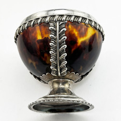 Rare Victorian Tortoiseshell and Sterling Silver Mounted String or Thread Holder