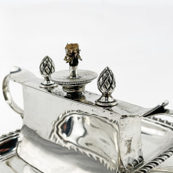 Edwardian 9 Troy Oz Sterling Silver Table Cigar Lighter