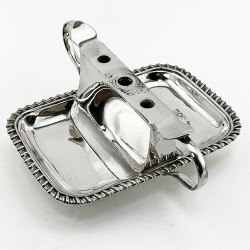 Edwardian 9 Troy Oz Sterling Silver Table Cigar Lighter