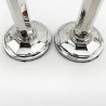 Smart Simple Looking Pair of Edwardian Sterling Silver Candlesticks