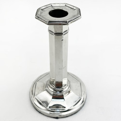 Smart Simple Looking Pair of Edwardian Sterling Silver Candlesticks