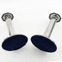 Smart Simple Looking Pair of Edwardian Sterling Silver Candlesticks
