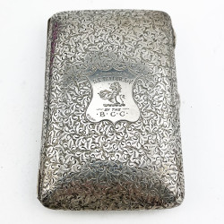 Unusual Sterling Silver Cased Set of Matching Smoker’s Cases