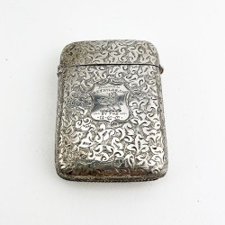 Unusual Sterling Silver Cased Set of Matching Smoker’s Cases