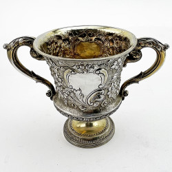 George III Sterling Silver and Gilt Two Handled Campana Shaped Cup (1793)