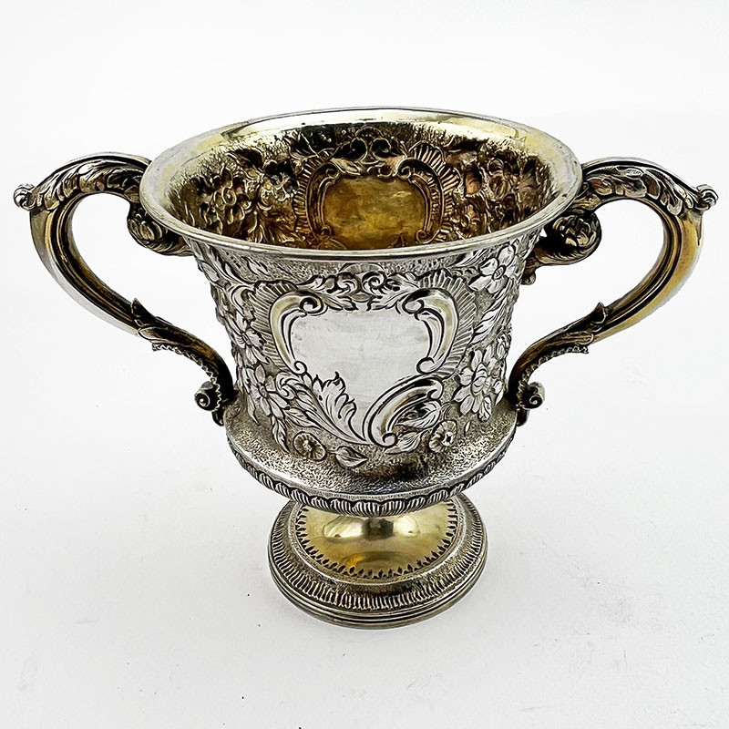 George III Sterling Silver and Gilt Two Handled Campana Shaped Cup (1793)
