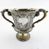 George III Sterling Silver and Gilt Two Handled Campana Shaped Cup