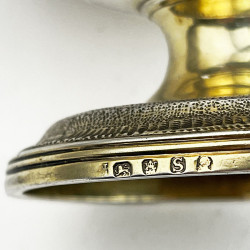 George III Sterling Silver and Gilt Two Handled Campana Shaped Cup