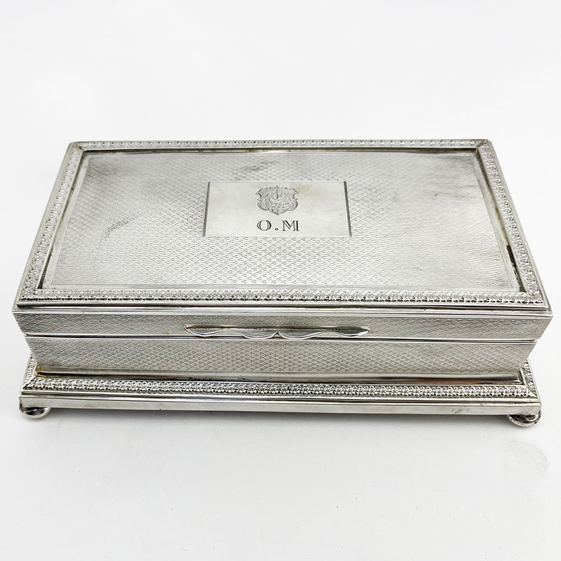Decorative and Good Quality Sterling Silver Cigarette or Trinket Box (1928)