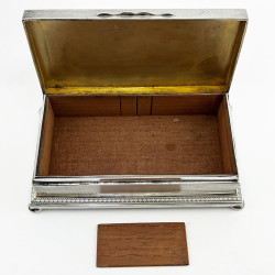 Decorative and Good Quality Sterling Silver Cigarette or Trinket Box