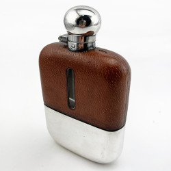 Very Good Original Condition Silver Plated Hip Flask (c.1920)