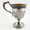 Unusual Victorian Sterling Silver Christening Mug (1863)
